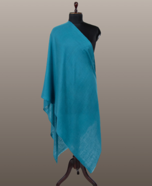 Deep Aqua Solid Pashmina