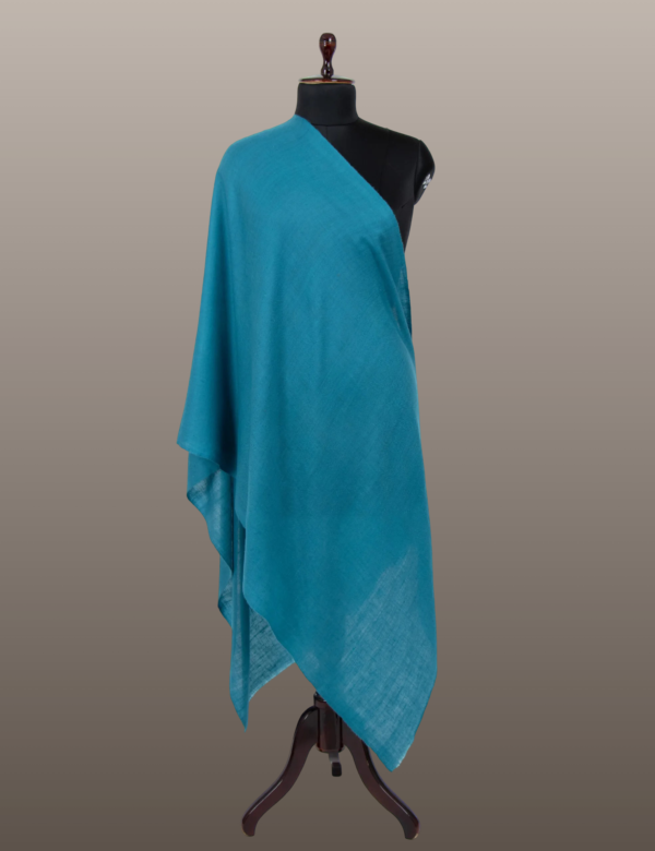 Deep Aqua Solid Pashmina