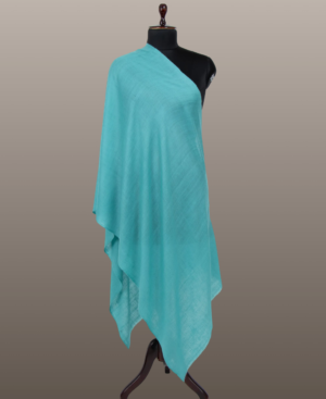 Fountain Blue Solid Pashmina
