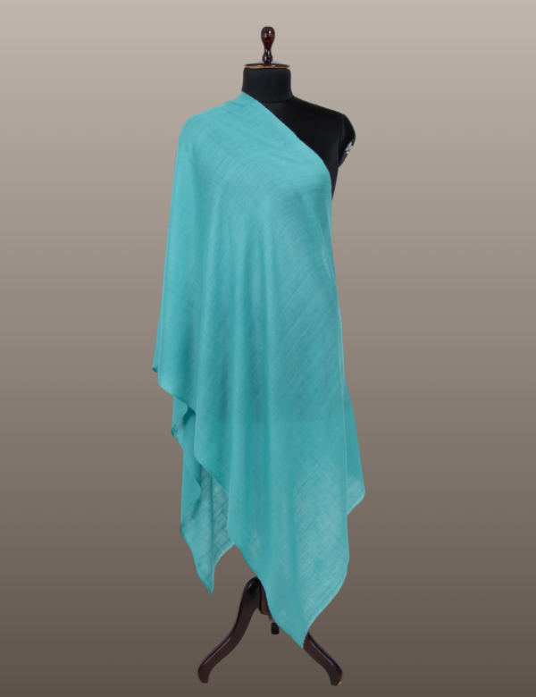 Fountain Blue Solid Pashmina