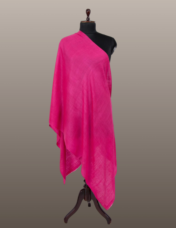 Cerise Pink Solid Pashmina