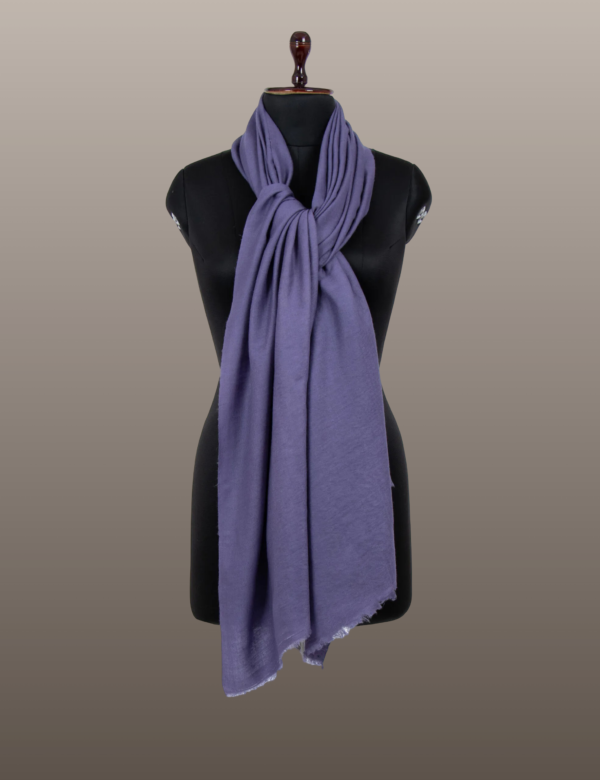 Kimberly Purple Solid Pashmina - Image 3