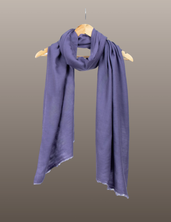 Kimberly Purple Solid Pashmina - Image 2