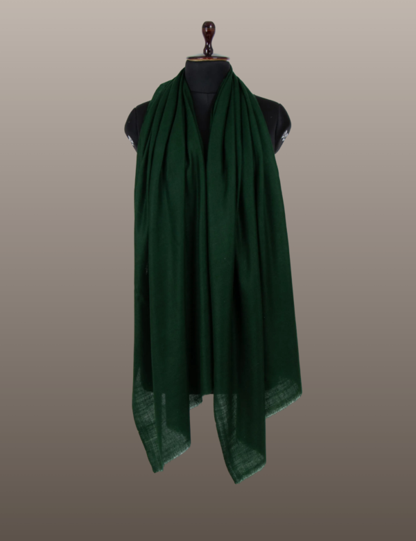 Bush Green Solid Pashmina - Image 2