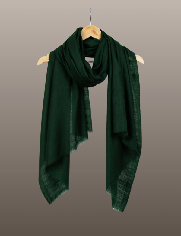 Bush Green Solid Pashmina - Image 3