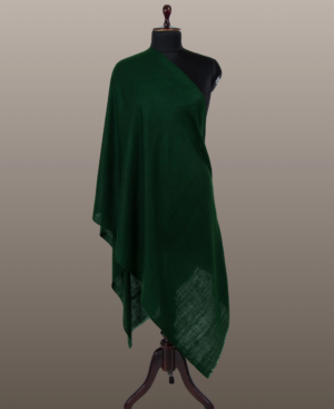 Bush Green Solid Pashmina