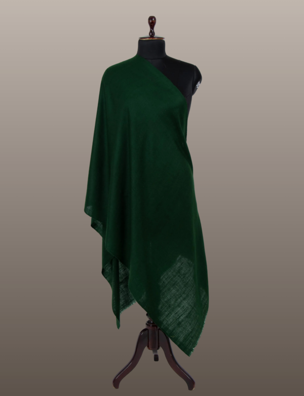 Bush Green Solid Pashmina