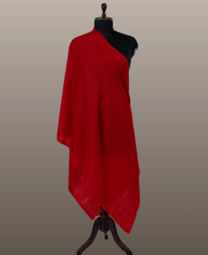 Dark Red Solid Pashmina