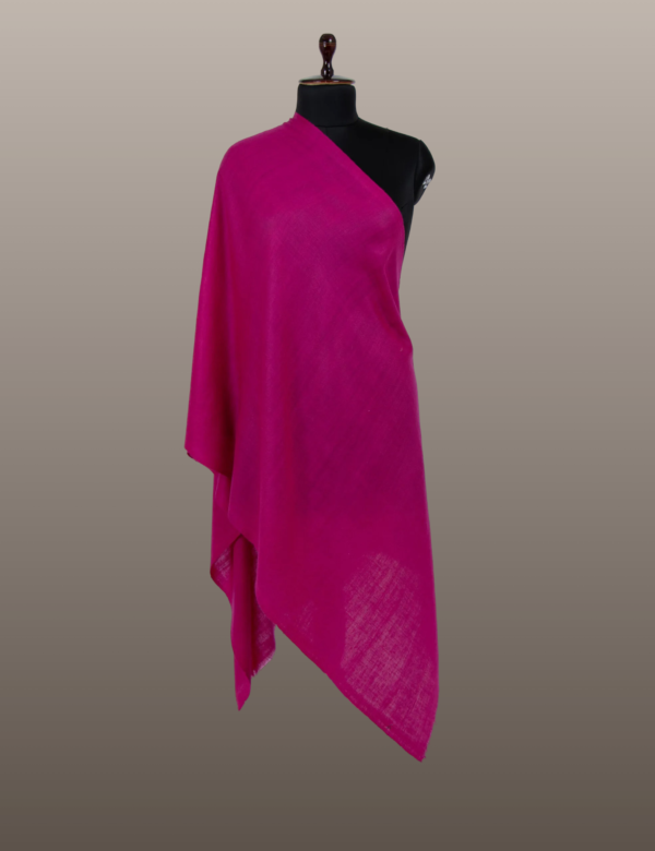 Jazzberry Pink Solid Pashmina - Image 4