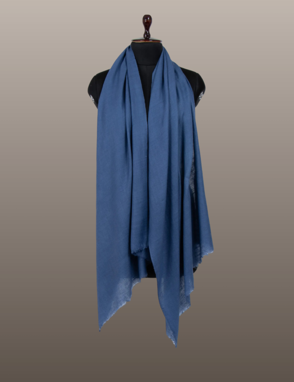 Blue Dianne Solid Pashmina - Image 5