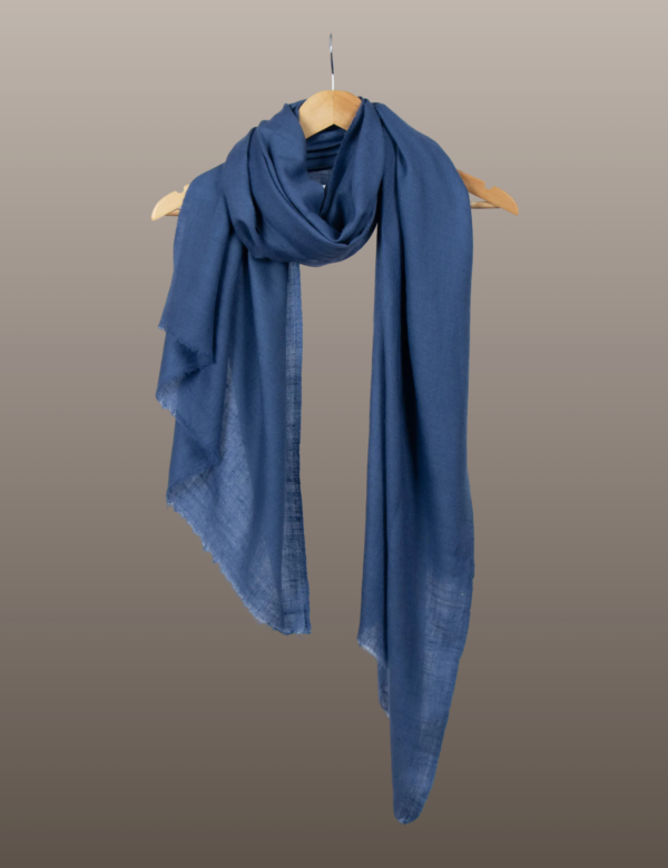 Blue Dianne Solid Pashmina - Image 4